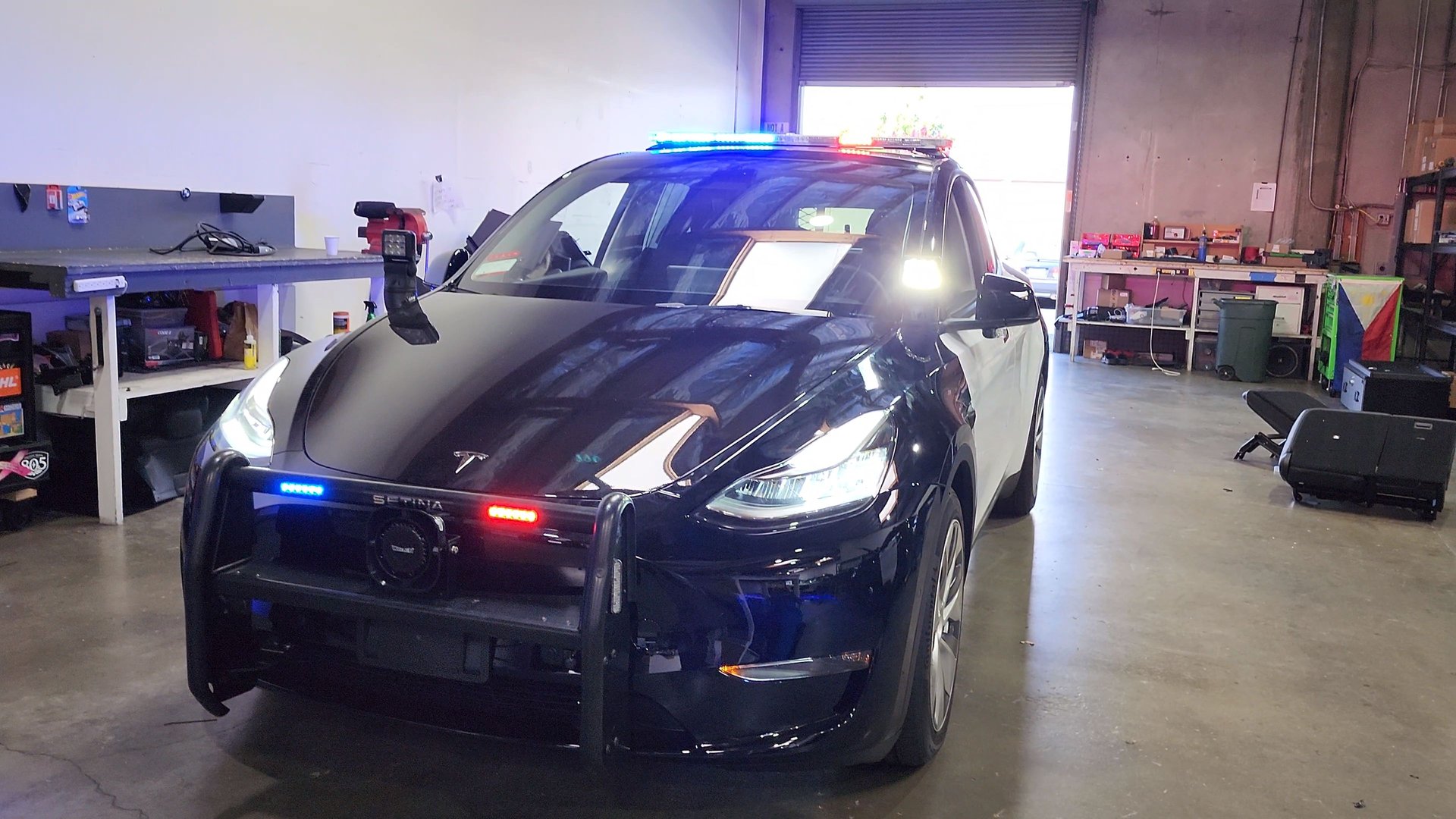 Tesla Patrol Vehicle Front
