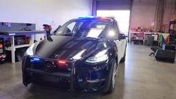 Tesla Patrol Vehicle Front